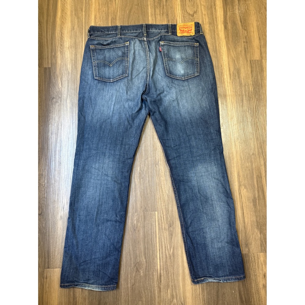 Levis 514 Straight Fit Jeans Mens 40x32‎ Blue Dark Wash Denim Classic Pants